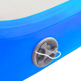 Tappetino Ginnastica Gonfiabile con Pompa 500x100x20 cm PVC Blu