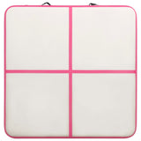 Tappetino Ginnastica Gonfiabile e Pompa 200x200x10 cm PVC Rosa