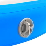 Tappetino Ginnastica Gonfiabile con Pompa 100x100x10cm PVC Blu