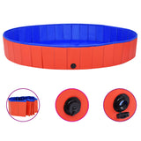 Red Folding Dog Pool 200x30 cm in PVC