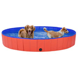 Red Folding Dog Pool 200x30 cm in PVC