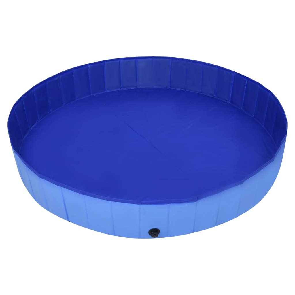 Piscina per Cani Pieghevole Blu 300x40 cm in PVC