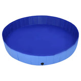 Piscina per Cani Pieghevole Blu 300x40 cm in PVC