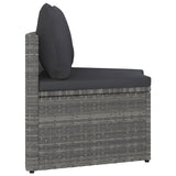 Set Divani da Giardino 2 pz con Cuscini in Polyrattan Grigio