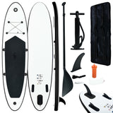 Set Tavola Gonfiabile da SUP Nero e Bianco