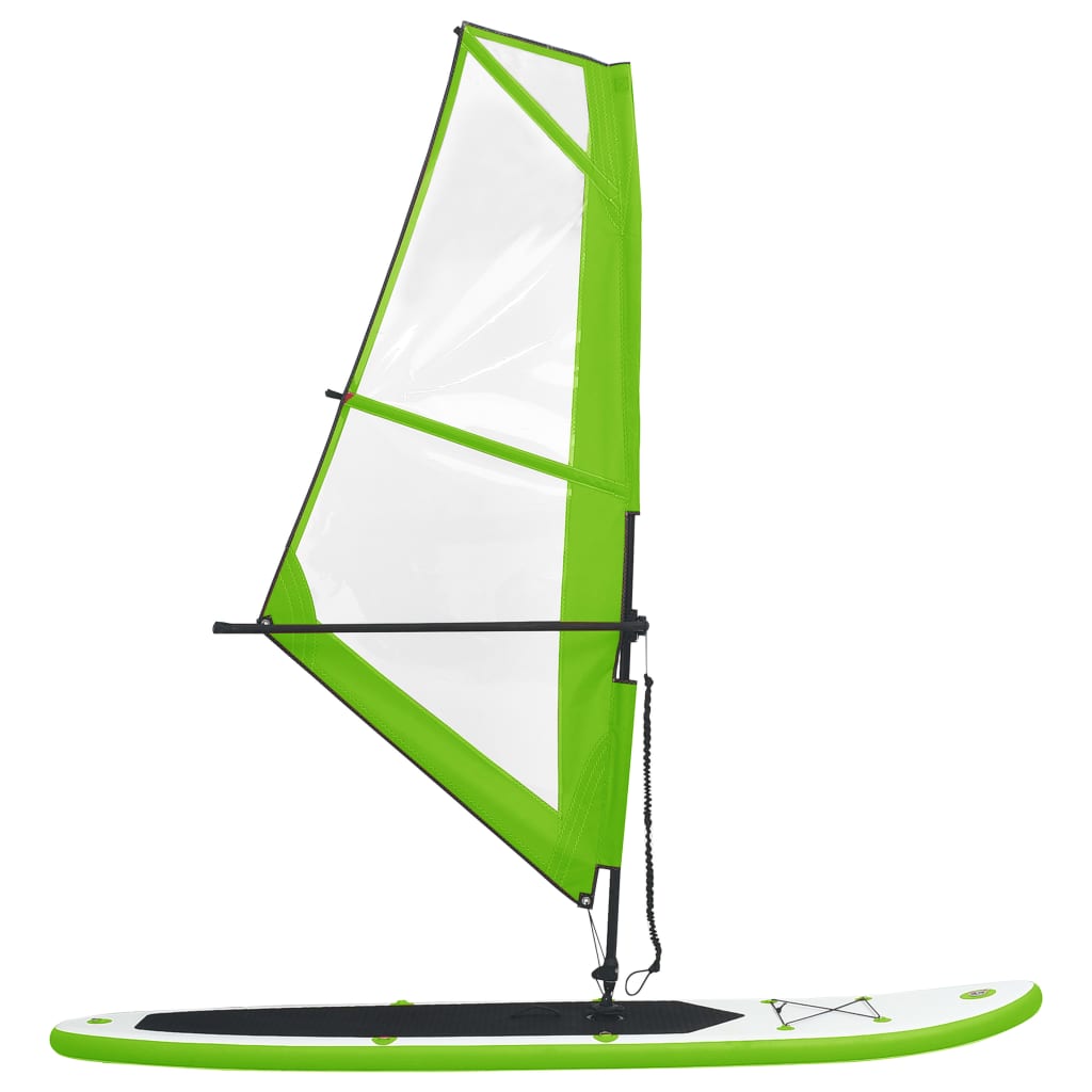 Set Tavola Gonfiabile da SUP con Vela Verde e Bianco