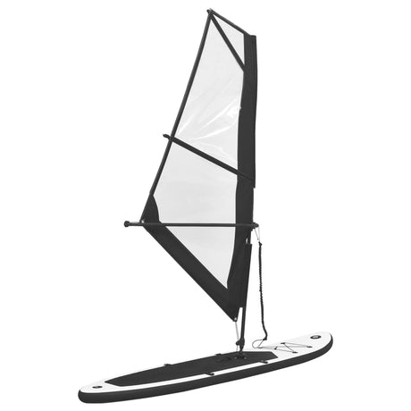 Set Tavola Gonfiabile da SUP con Vela Nero e Bianco