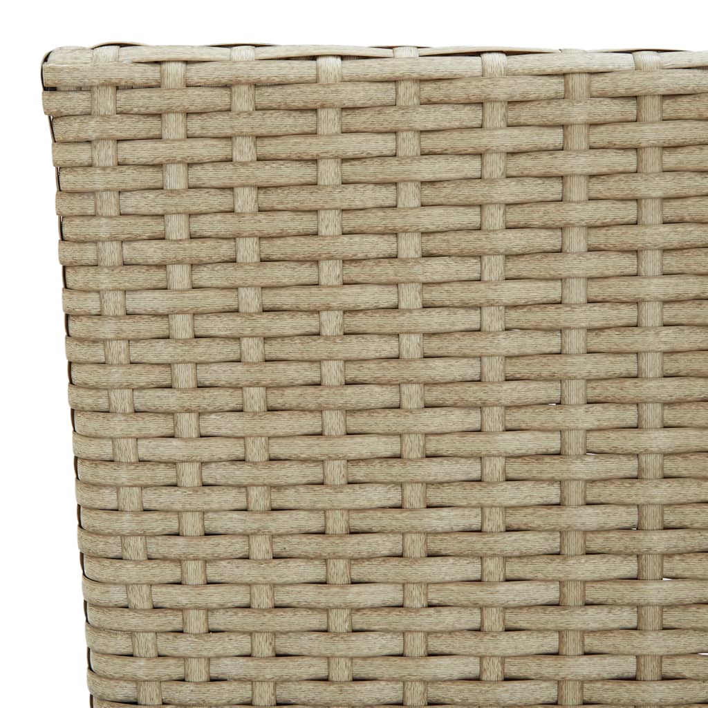 Sedie da Pranzo per Giardino 2 pz in Polyrattan Beige