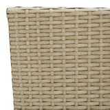 Sedie da Pranzo per Giardino 2 pz in Polyrattan Beige