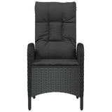 Sedie da Giardino 2 pz in Polyrattan Nero