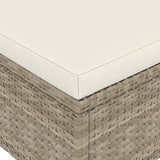 Set Sedie da Giardino con Poggiapiedi 4 pz in Polyrattan Beige