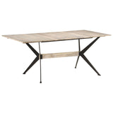 Tavolo da Pranzo 180x90x76 cm in Legno Massello di Mango