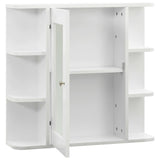 Armadietto a Specchio Bianco 66x17x63 cm in MDF