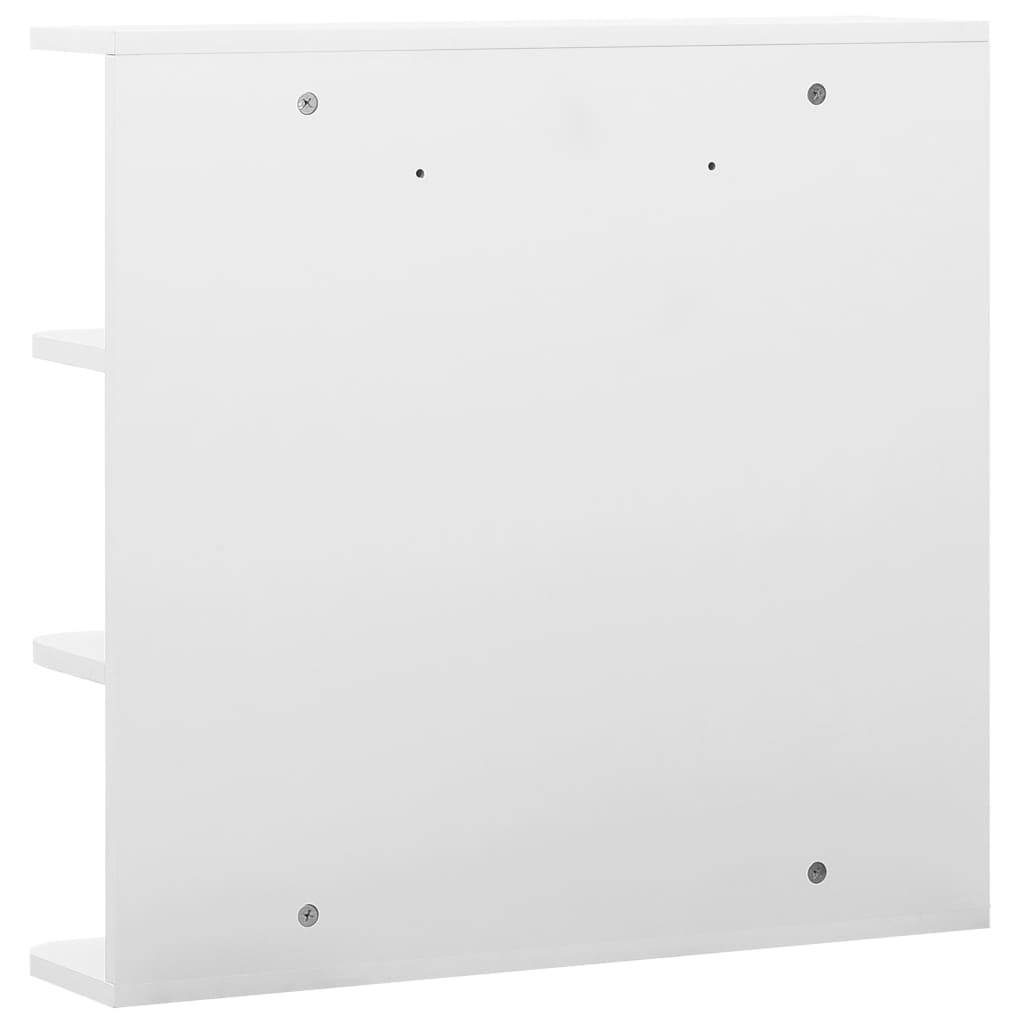 Armadietto a Specchio Bianco 66x17x63 cm in MDF