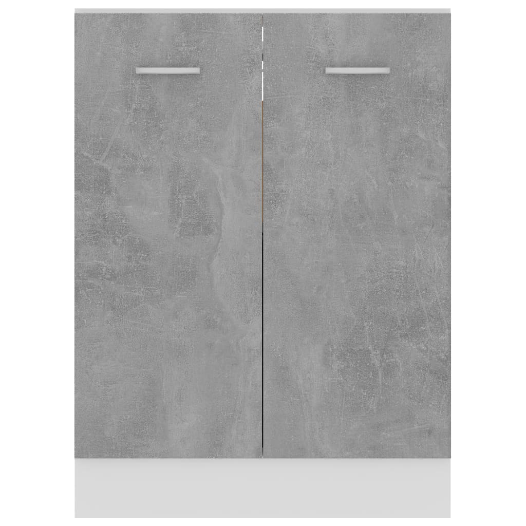 Armadio Inferiore Grigio Cemento 60x46x81,5cm Legno Multistrato