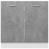 Armadio per Lavabo Grigio Cemento 80x46x81,5 cm in Multistrato