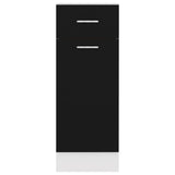 Armadio con Cassetto Nero 30x46x81,5 cm in Legno Multistrato