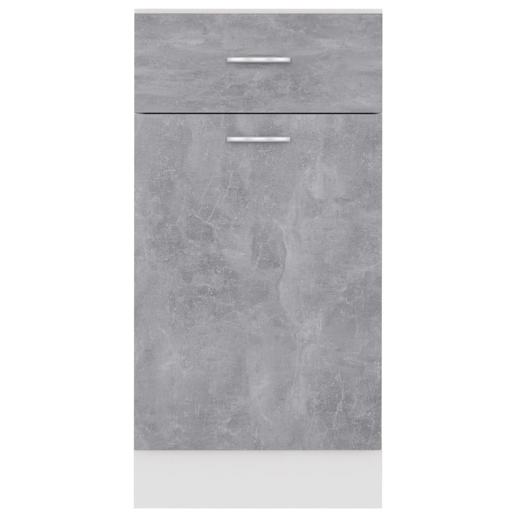 Armadio Inferiore Cassetto Grigio Cemento 40x46x81,5Multistrato