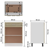 Armadio Inferiore Cassetto Rovere Sonoma 60x46x81,5 Multistrato