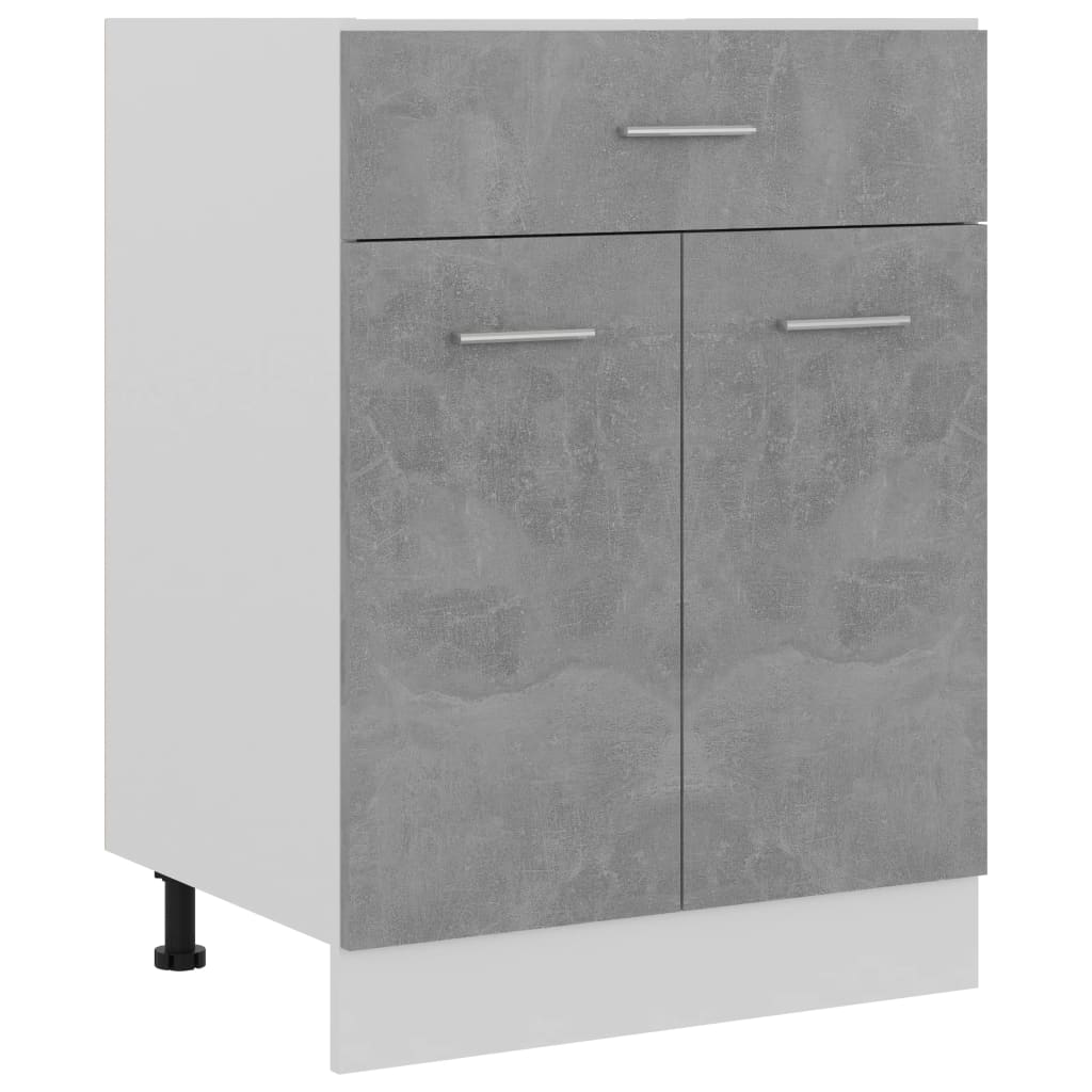 Armadio Inferiore Cassetto Grigio Cemento 60x46x81,5Multistrato