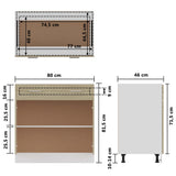 Mobile Inferiore Cassetto Rovere Sonoma 80x46x81,5 Multistrato