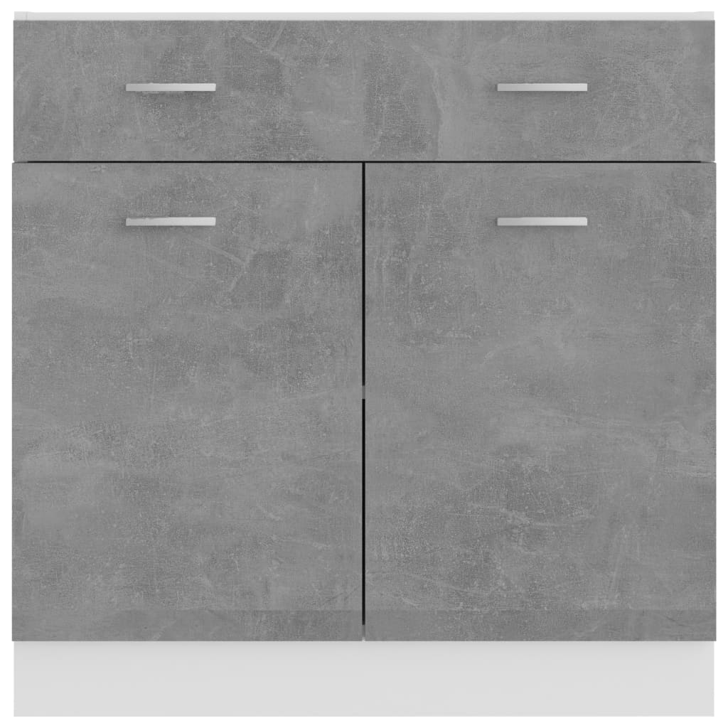 Armadio Inferiore Cassetto Grigio Cemento 80x46x81,5Multistrato