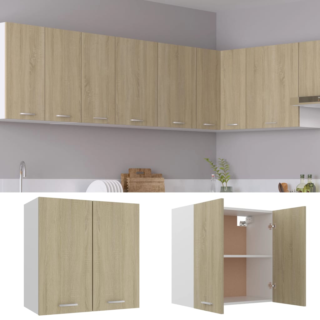 Mobile Pensile Rovere Sonoma 60x31x60 cm Legno Multistrato