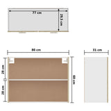 Mobile Pensile Rovere Sonoma 80x31x60 cm in Legno Multistrato