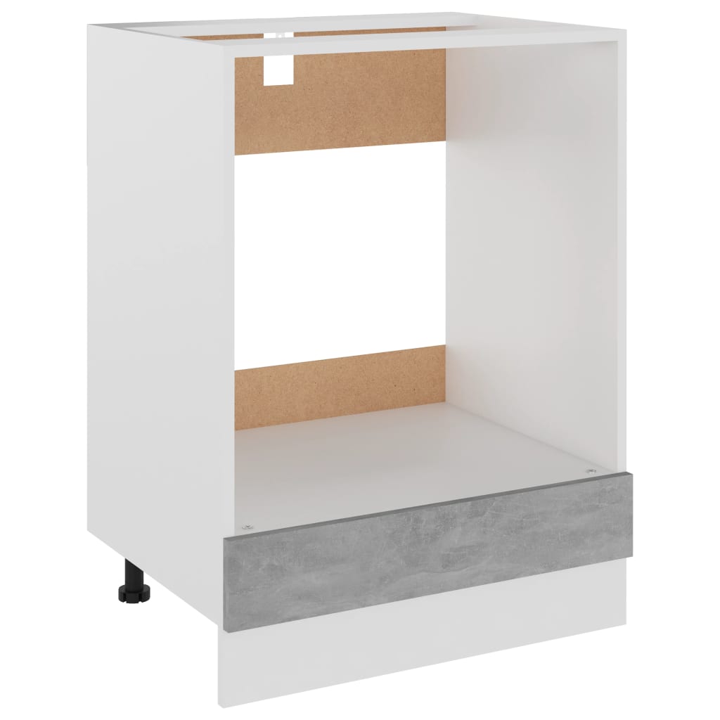 Mobile per Forno Grigio Cemento 60x46x81,5 cm Legno Multistrato