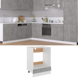 Mobile per Forno Grigio Cemento 60x46x81,5 cm Legno Multistrato