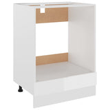 Mobile per Forno Bianco Lucido 60x46x81,5 cm Legno Multistrato