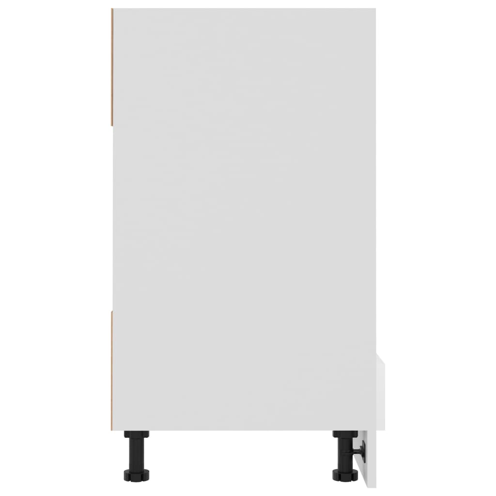 Mobile per Forno Bianco Lucido 60x46x81,5 cm Legno Multistrato