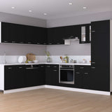 Armadio per Frigo Nero 60x57x207 cm in Legno Multistrato