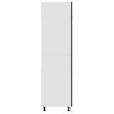 Armadio per Frigo Nero 60x57x207 cm in Legno Multistrato