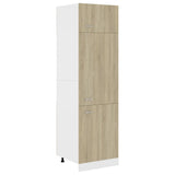 Mobile per Frigo Rovere Sonoma 60x57x207 cm Legno Multistrato