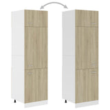 Mobile per Frigo Rovere Sonoma 60x57x207 cm Legno Multistrato