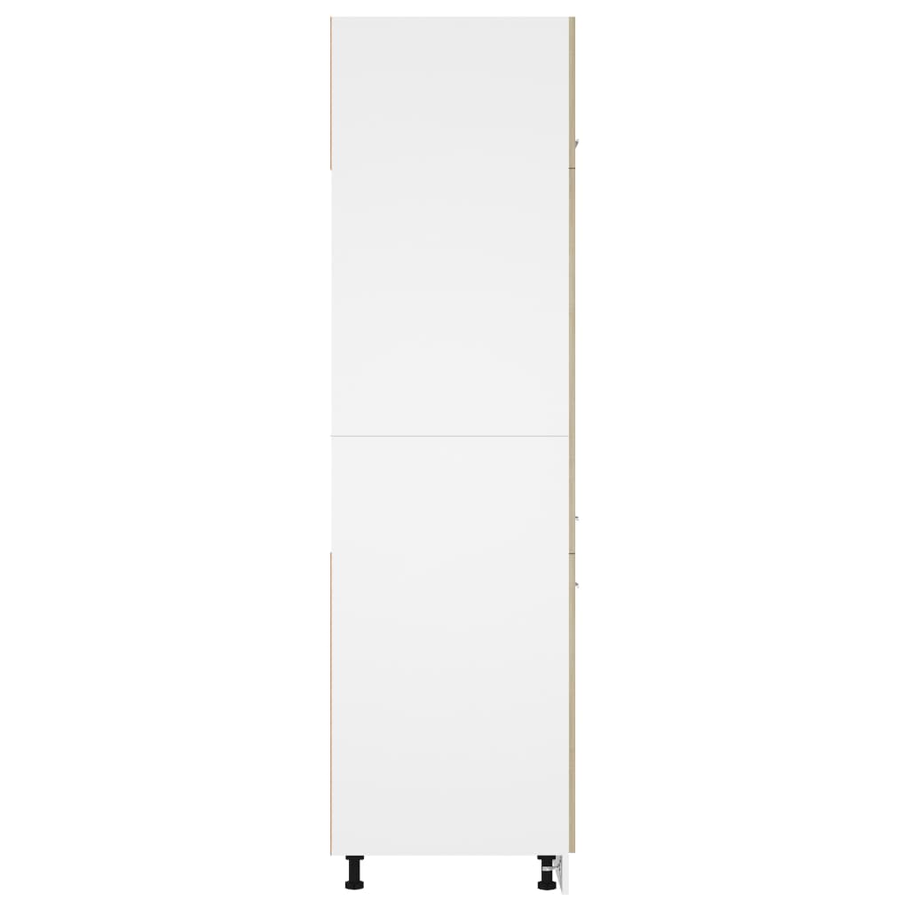 Mobile per Frigo Rovere Sonoma 60x57x207 cm Legno Multistrato