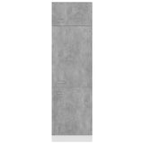 Mobile per Frigo Grigio Cemento 60x57x207 cm Legno Multistrato