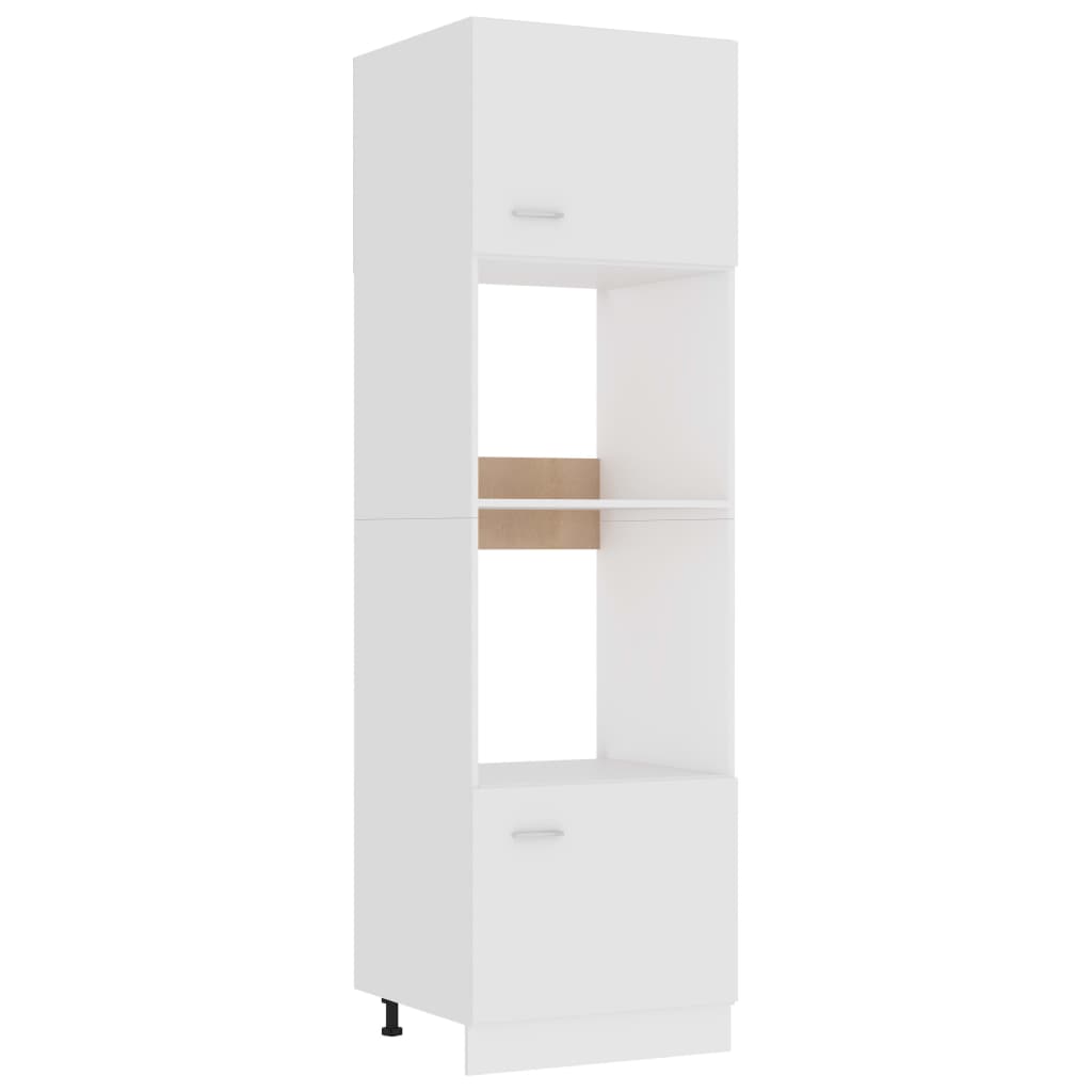 Armadio per Microonde Bianco 60x57x207 cm in Legno Multistrato