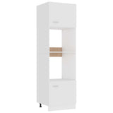 Armadio per Microonde Bianco 60x57x207 cm in Legno Multistrato