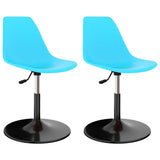 324193 vidaXL Swivel Dining Chairs 2 pcs Blue PP