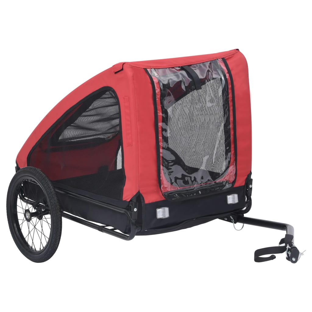 Red and Black Pet Bike Trailer