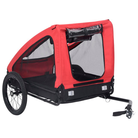 Red and Black Pet Bike Trailer