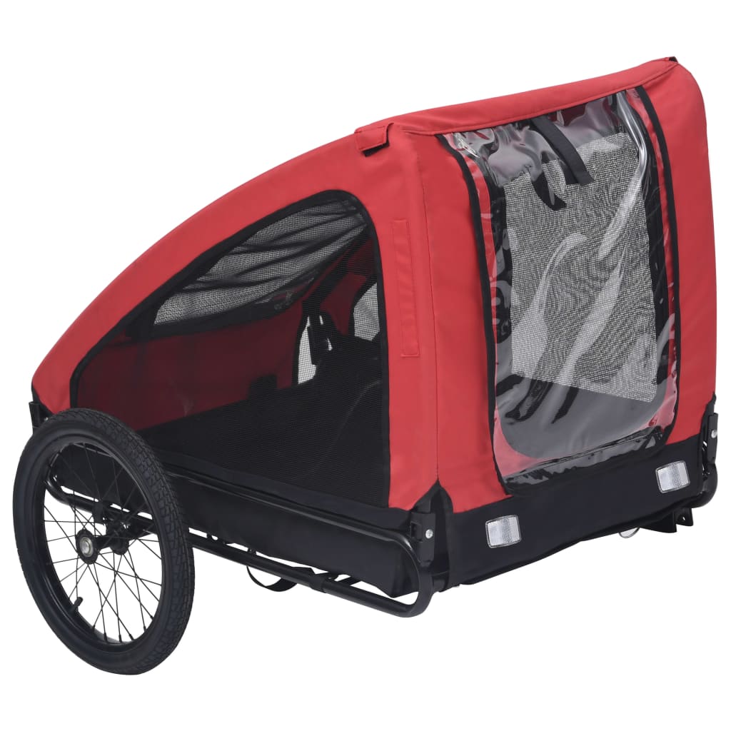 Red and Black Pet Bike Trailer