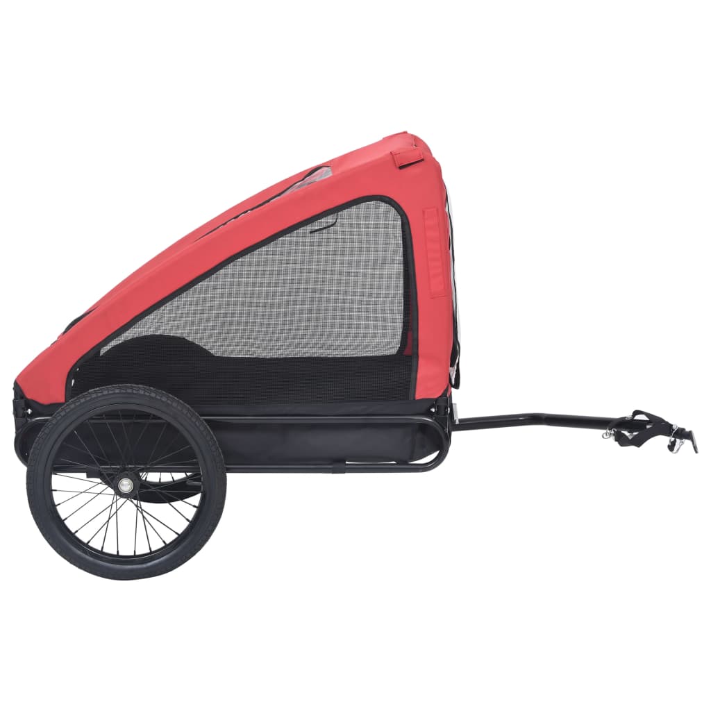 Red and Black Pet Bike Trailer