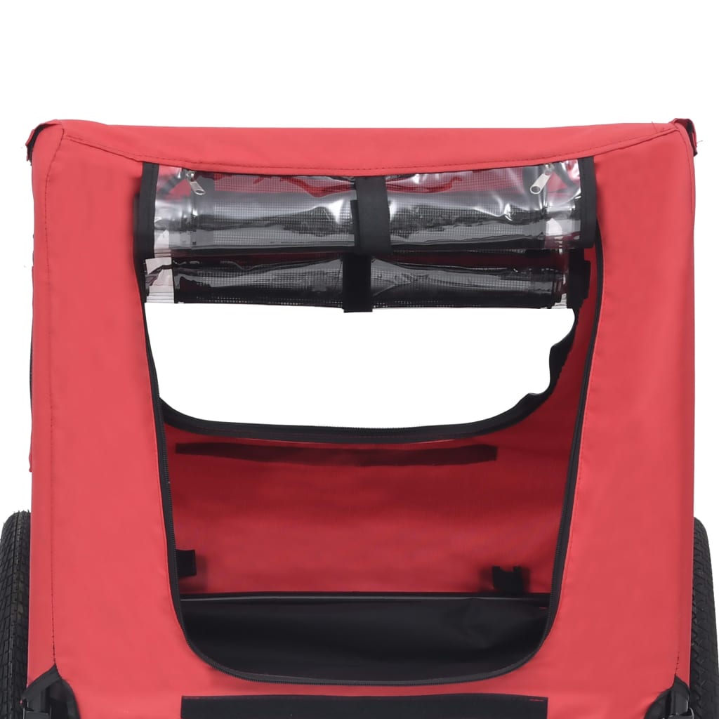 Red and Black Pet Bike Trailer