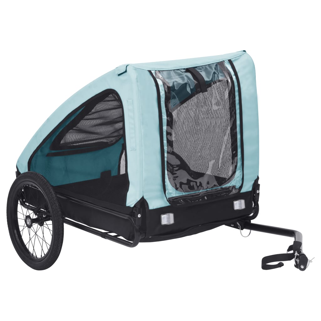 Blue and Black Pet Bike Trailer