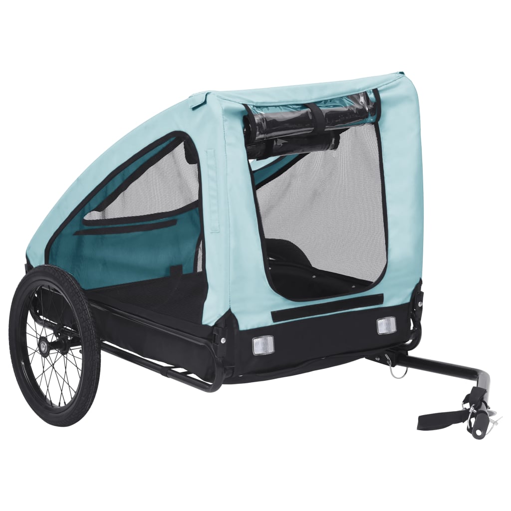 Blue and Black Pet Bike Trailer