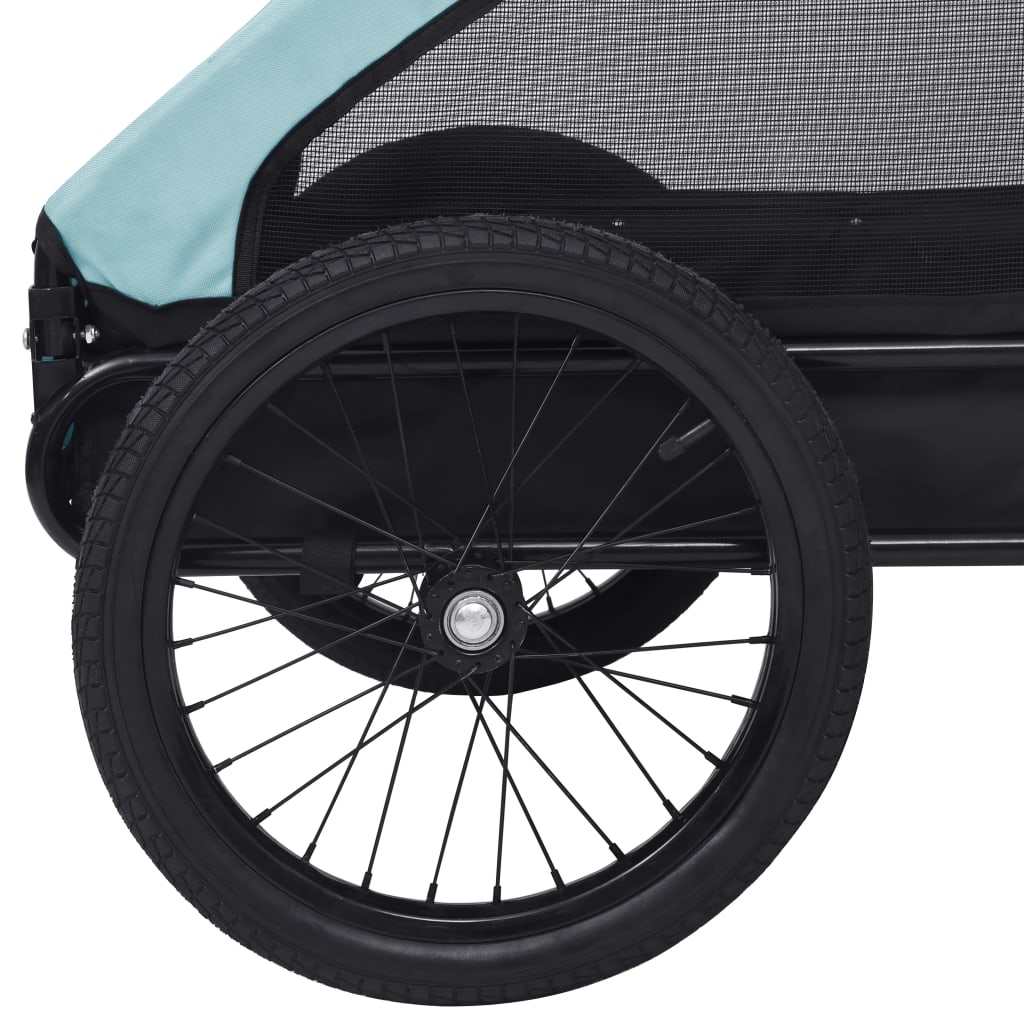 Blue and Black Pet Bike Trailer