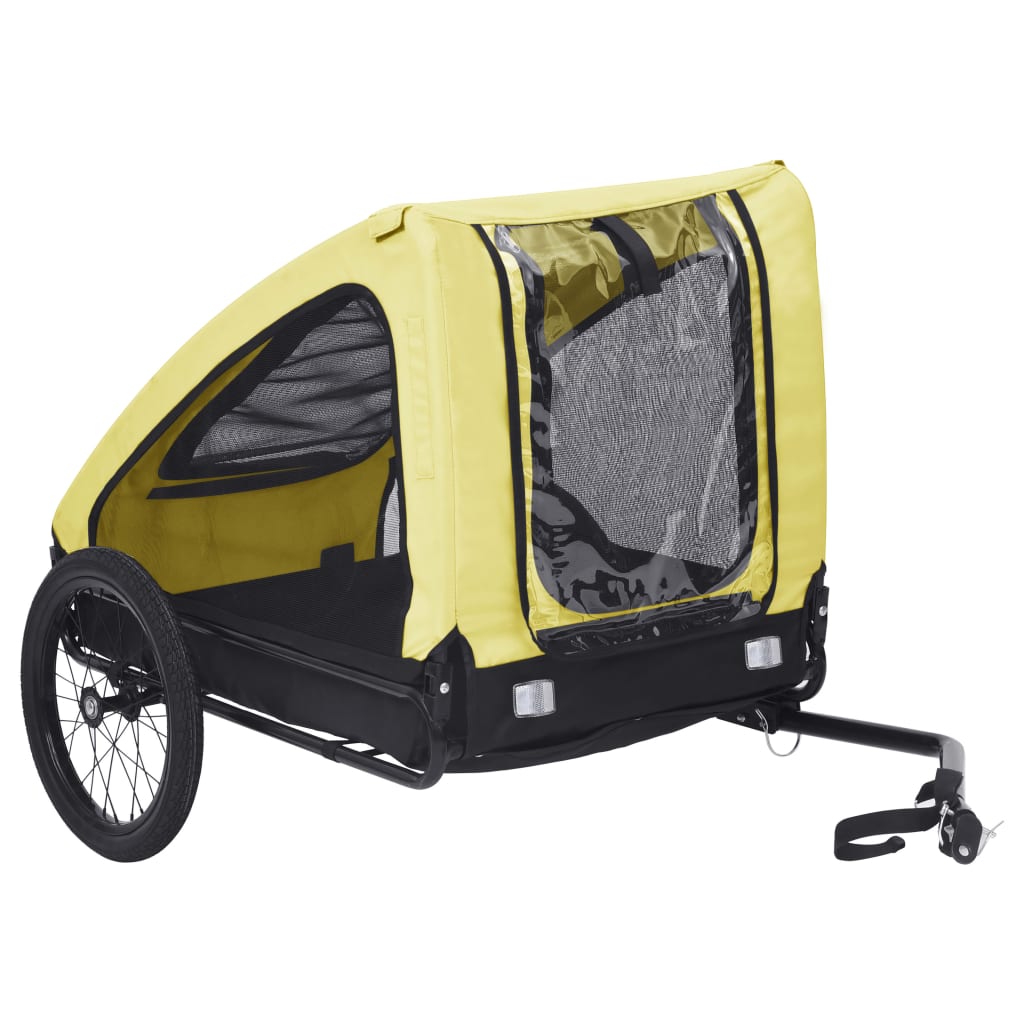 Yellow and Black Pet Bike Trailer